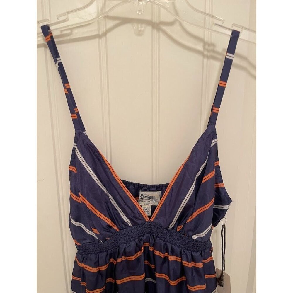 Vintage Heritage 1989 Women's sz Small Striped Silk Dress‎
